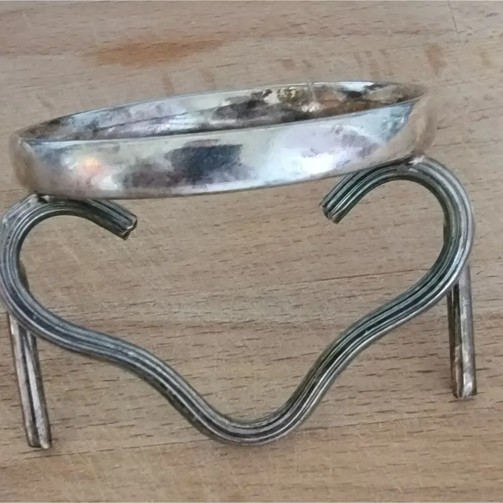 Silverplate Tilted base for sugar bowl (use with cubes) made in England